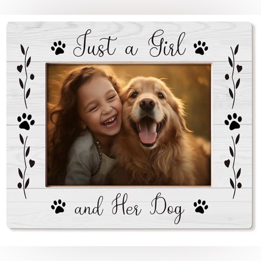 "Just a Girl and Her Dog" Photo Frame 8x10